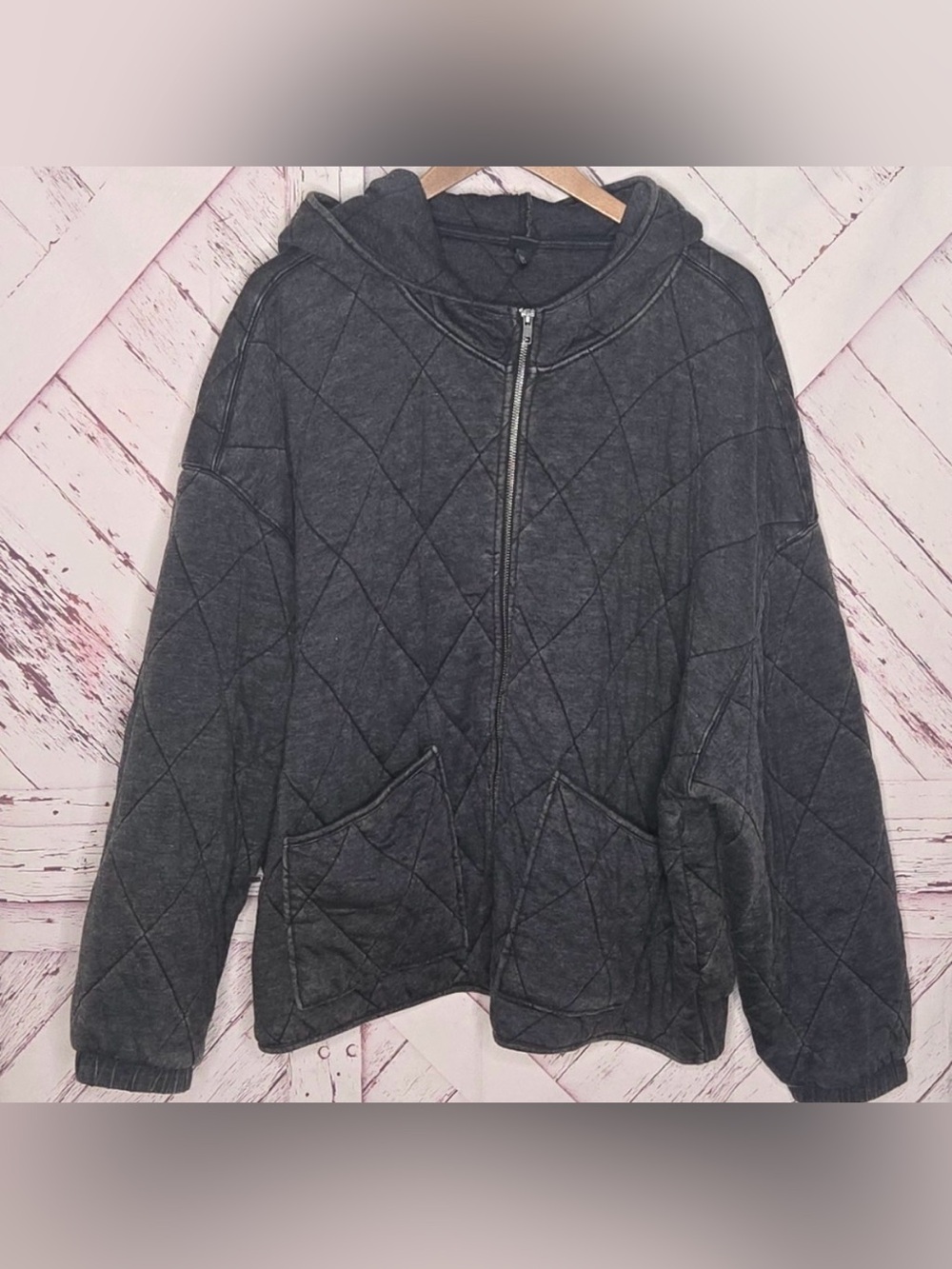 Wild Fable Quilted Hooded Dolman Sleeve Jacket